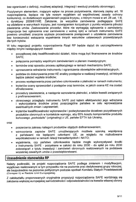 Ujawniam wyniki kontroli poselskiej w sprawie instrumentu SAFE