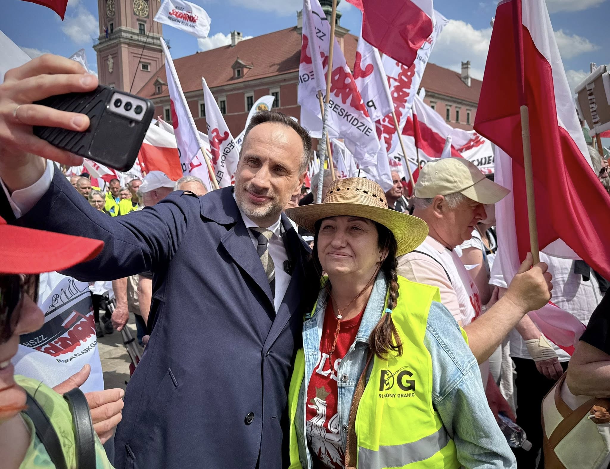 Manifestacja NSZZ Solidarność przeciw Zielonemu Ładowi