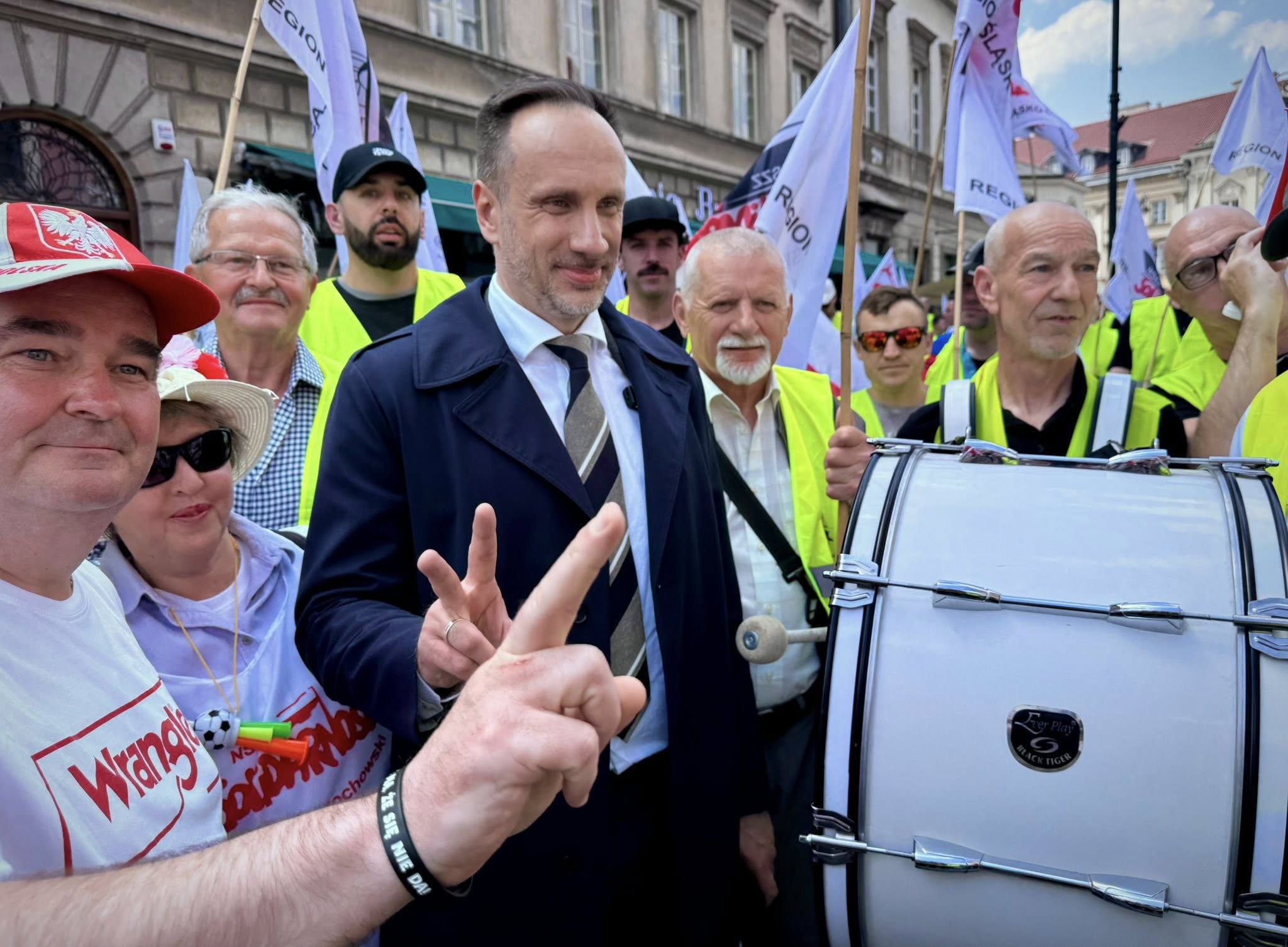 Manifestacja NSZZ Solidarność przeciw Zielonemu Ładowi