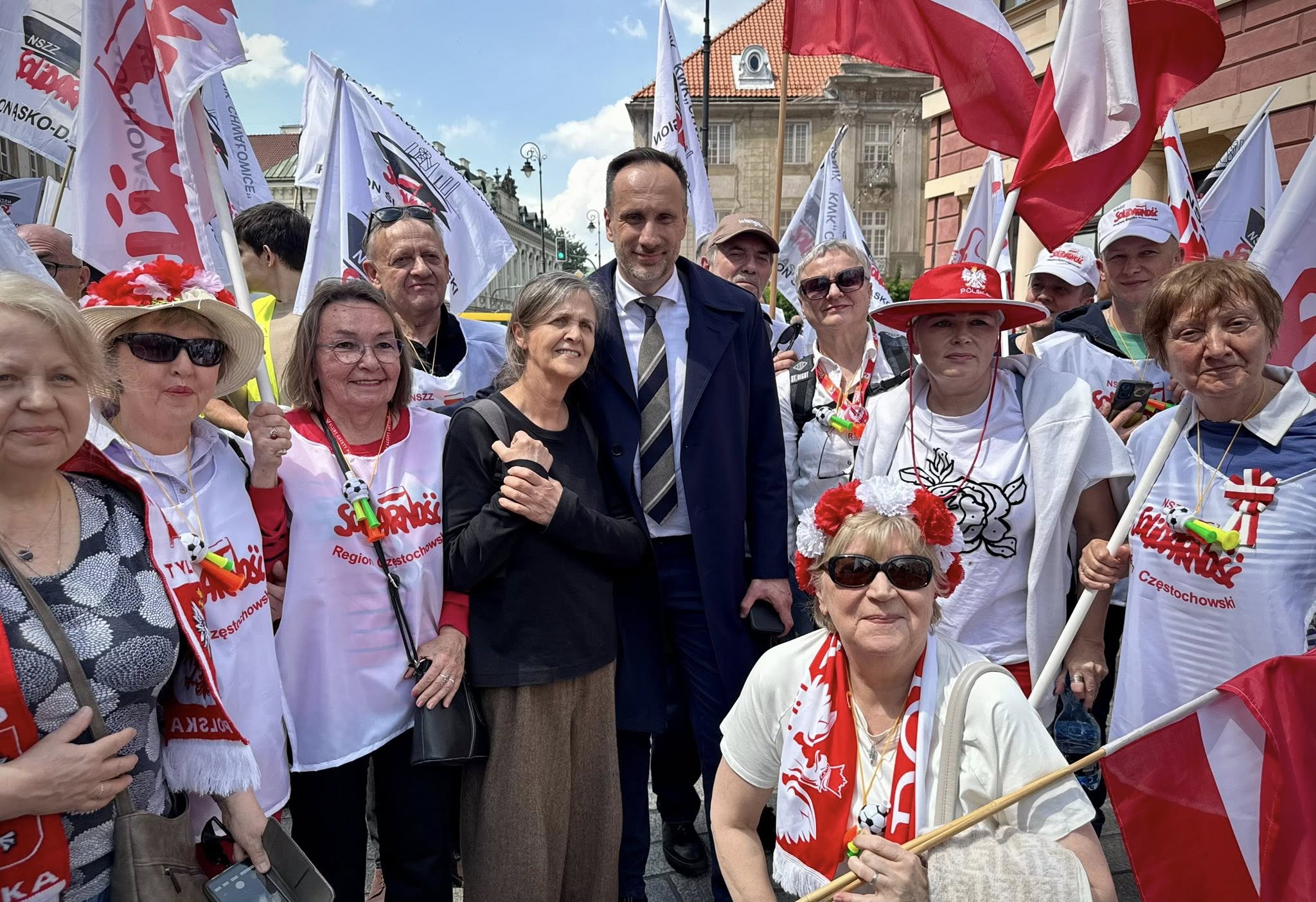 Manifestacja NSZZ Solidarność przeciw Zielonemu Ładowi