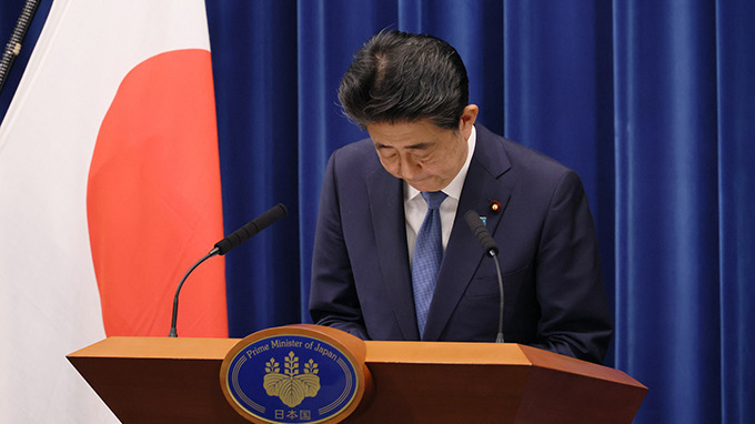 Image for the <ruby>安倍<rt>あべ</rt></ruby><ruby>総理<rt>そうり</rt></ruby>が<ruby>辞任<rt>じにん</rt></ruby>