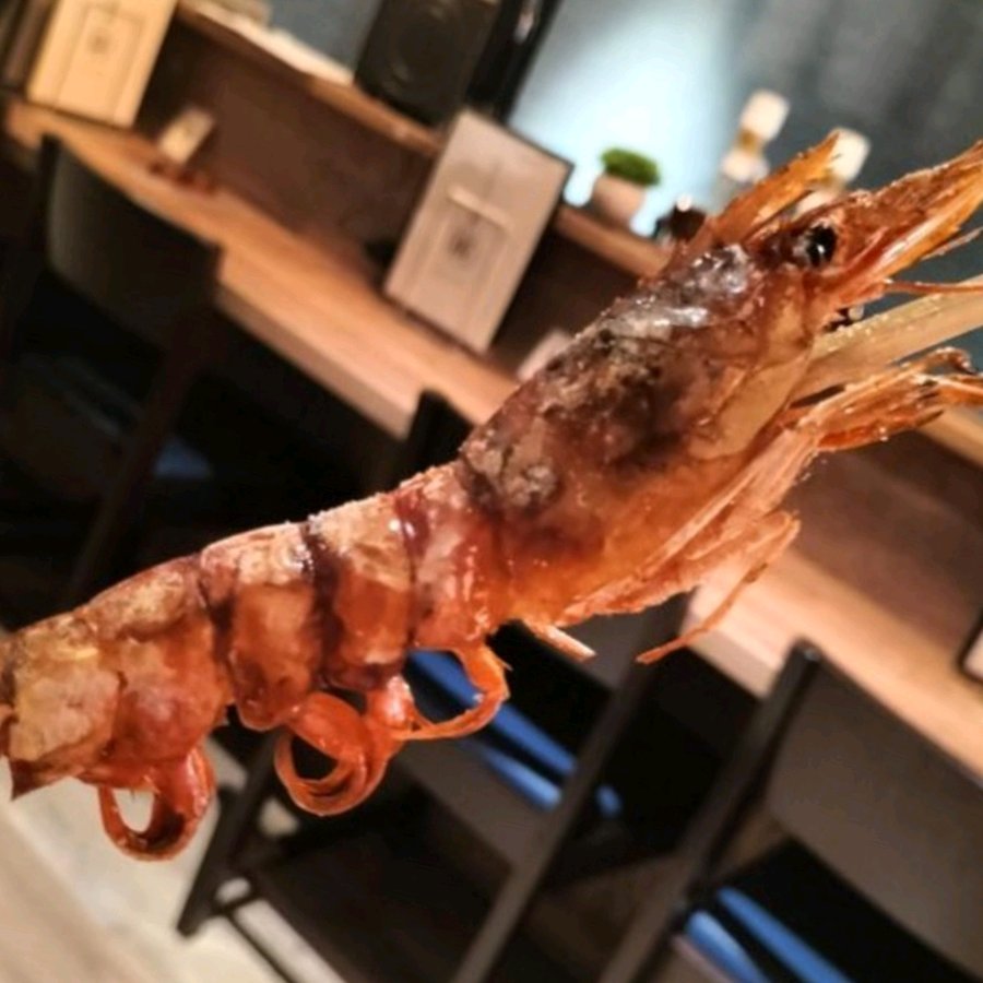 Grilled red shrimp with salt(赤海老の塩焼き)