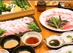 All-you-can-eat Aguu pork shabu-shabu.