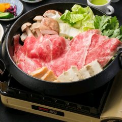 黒毛和牛120gのすき焼き