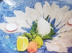 Sashimi of conger eel