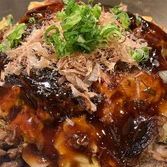 Okonomiyaki with Kobe beef tendon