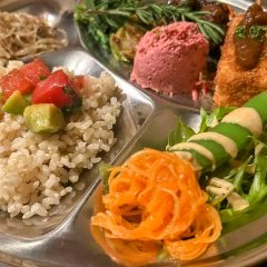Daily changing menu. Healthy meal set.