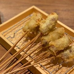 牛の天ぷら串3本