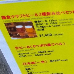 Comparison set of local beers from Shonan