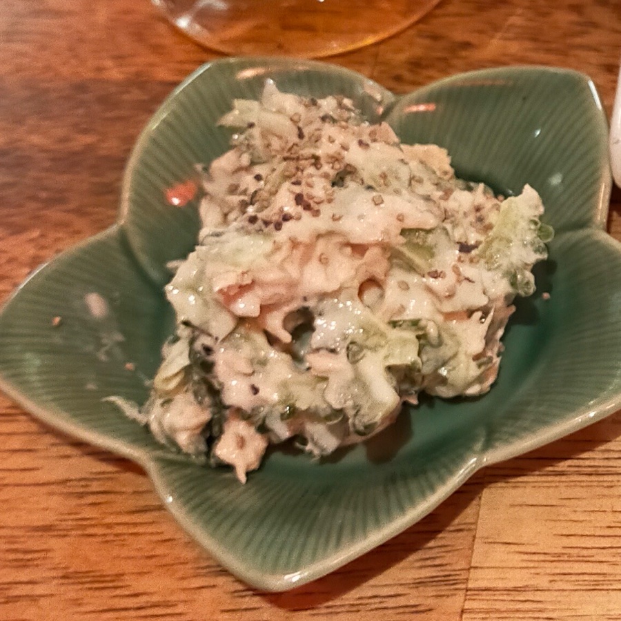 Tuna mayonnaise with bitter melon