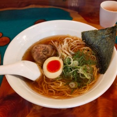 Ramen with soy sauce and local chicken