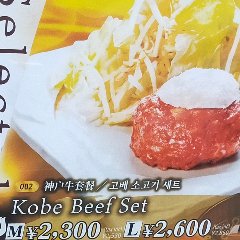 神戸牛100%のハンバーグステーキセット