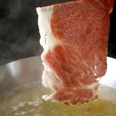 Shabu-shabu, sirloin meat served in kombu dashi broth