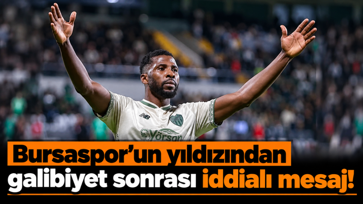 Bursaspor'un yıldızından galibiyet sonrası iddialı mesaj!