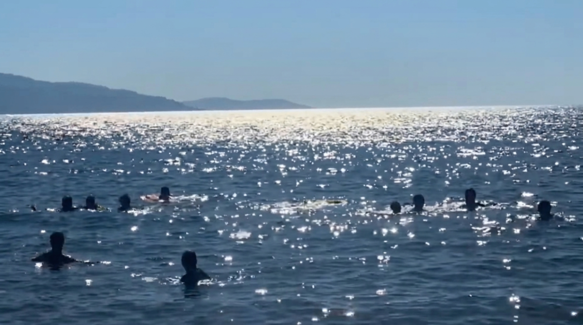 Gemlik Sahili'nde facia son anda önlendi