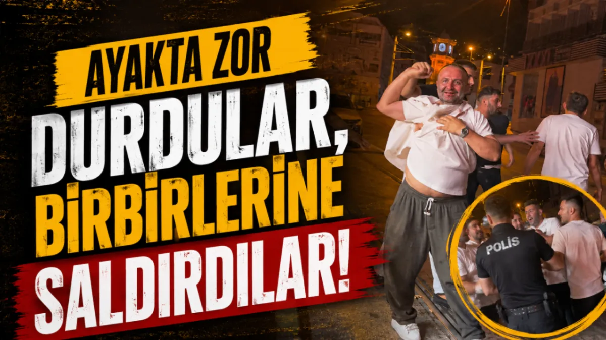 Ayakta zor durdular, birbirlerine saldırdılar!