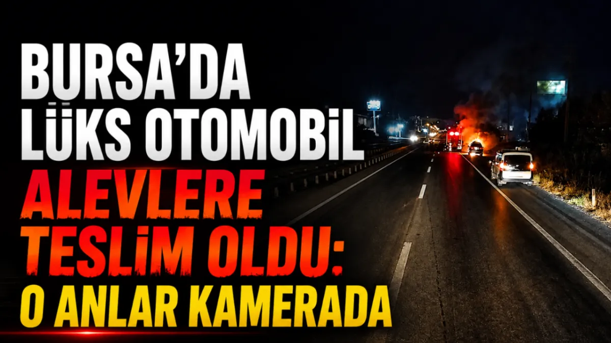 Bursa’da lüks otomobil alevlere teslim oldu: O anlar kamerada