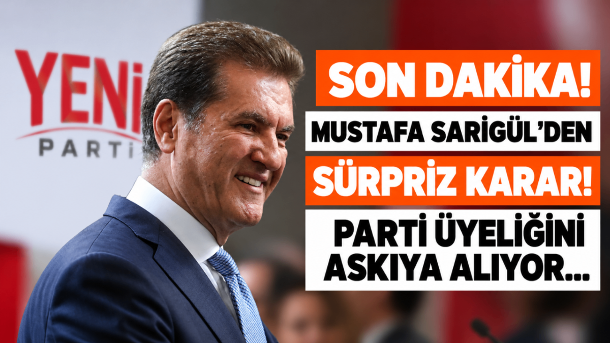 Mustafa Sarıgül'den sürpriz karar! Parti üyeliğini askıya alıyor...