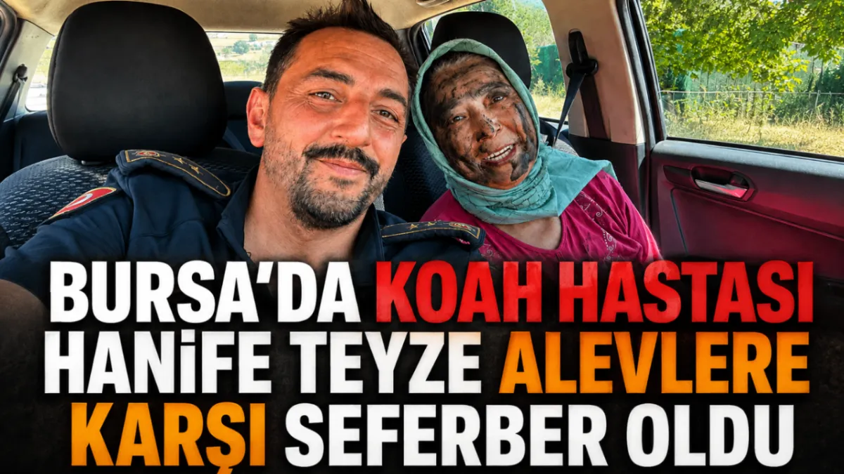 Bursa’da KOAH hastası Hanife Teyze alevlere karşı seferber oldu