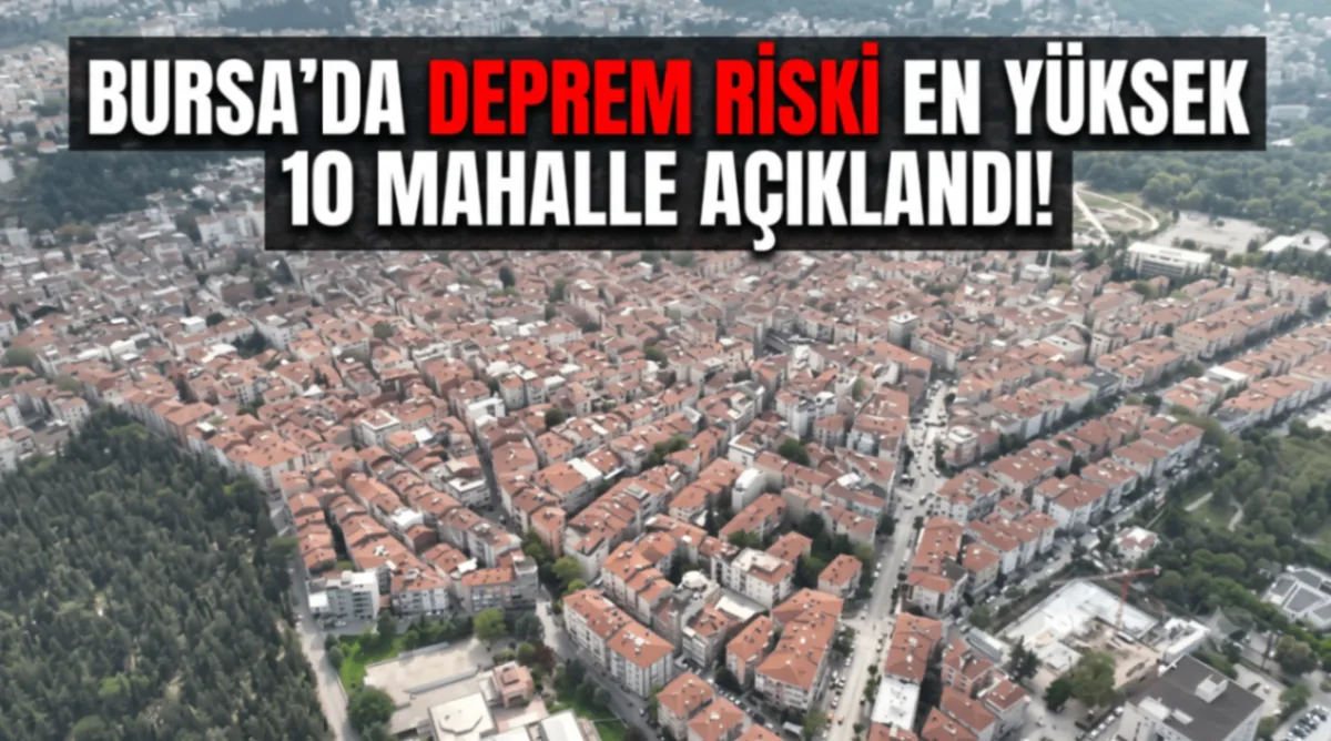 Bursa’da deprem riski en yüksek 10 mahalle açıklandı!