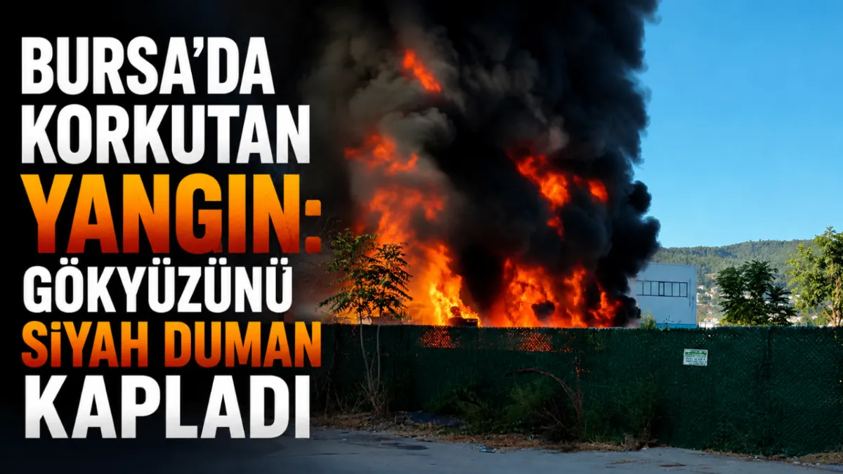 Bursa’da korkutan yangın: Gökyüzünü siyah duman kapladı