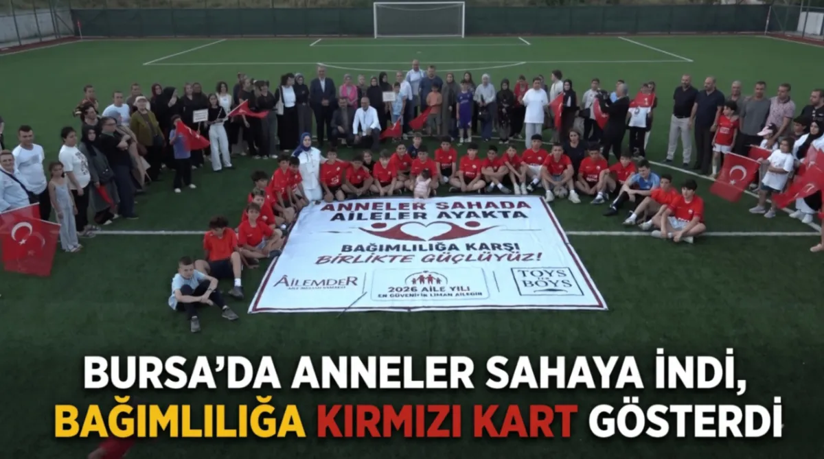 Bursa’da anneler sahaya indi, bağımlılığa kırmızı kart gösterdi