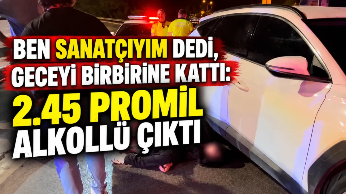 “Ben sanatçıyım” dedi, geceyi birbirine kattı: 2.45 promil alkollü çıktı