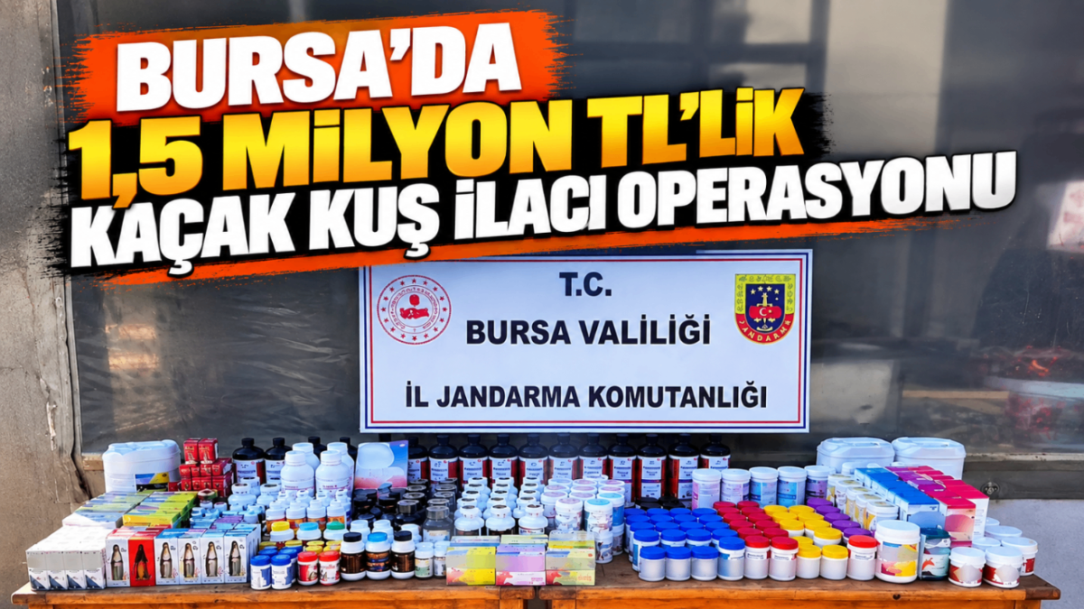 Bursa’da 1,5 milyon TL’lik kaçak kuş ilacı operasyonu