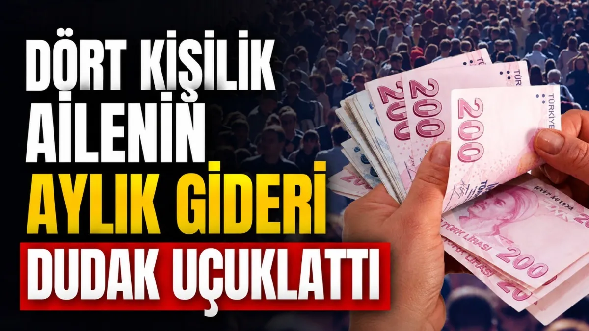 Dört kişilik ailenin aylık gideri dudak uçuklattı