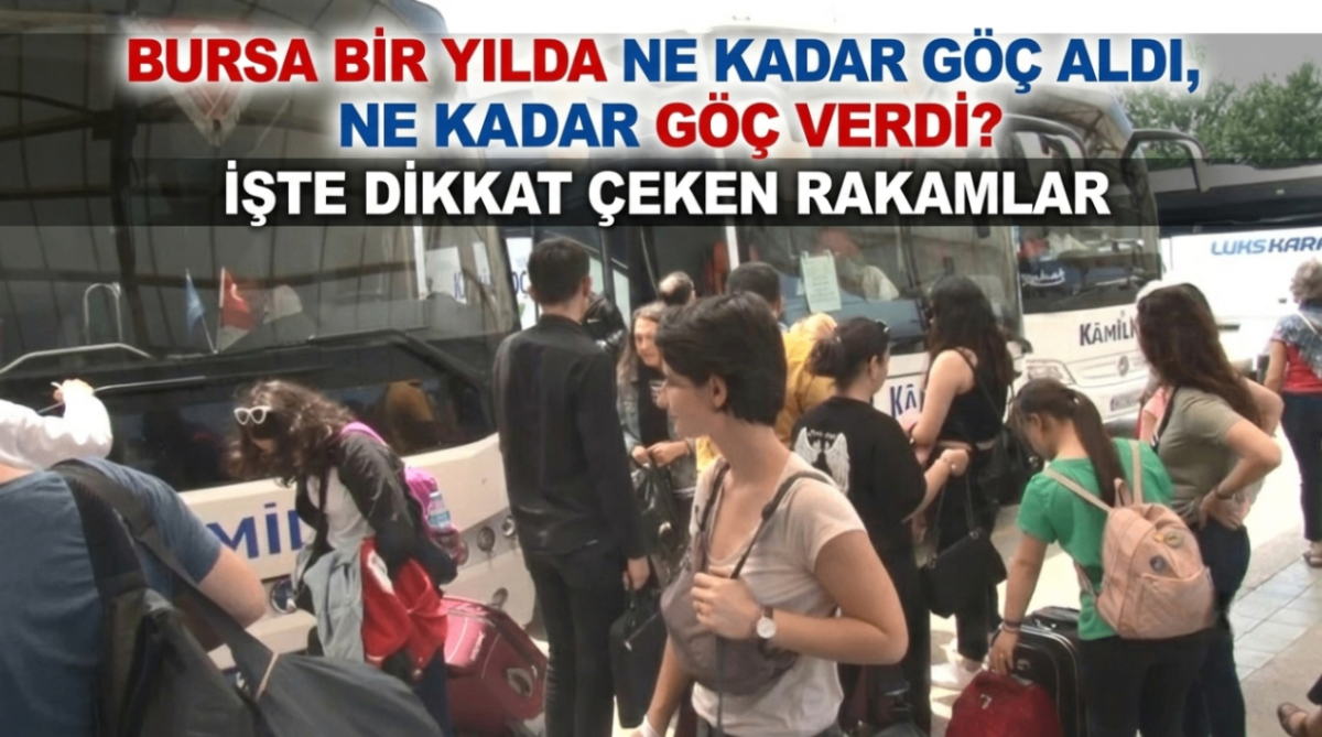 Bursa bir yılda ne kadar göç aldı, ne kadar göç verdi? işte dikkat çeken rakamlar
