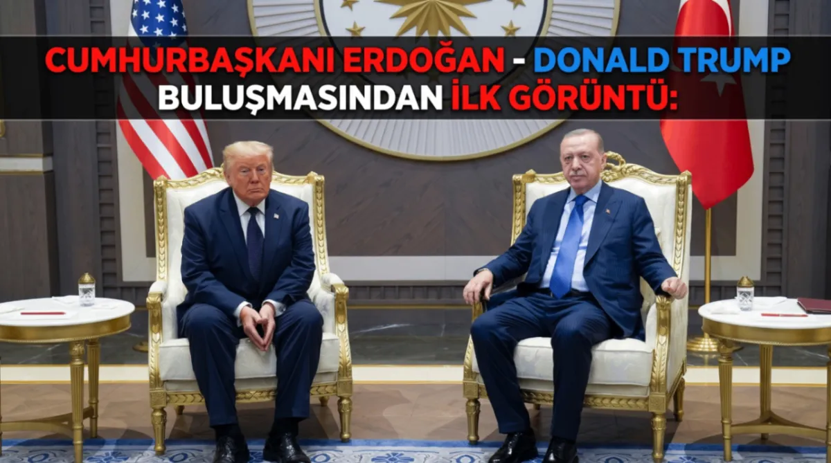 Cumhurbaşkanı Erdoğan - Donald Trump buluşmasından ilk görüntüler: