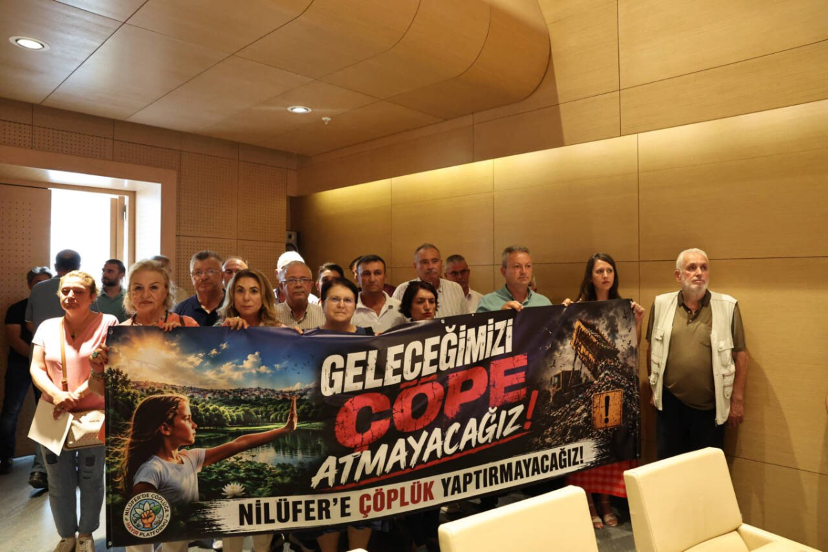 Nilüfer'de katı atık tesisine tepki!