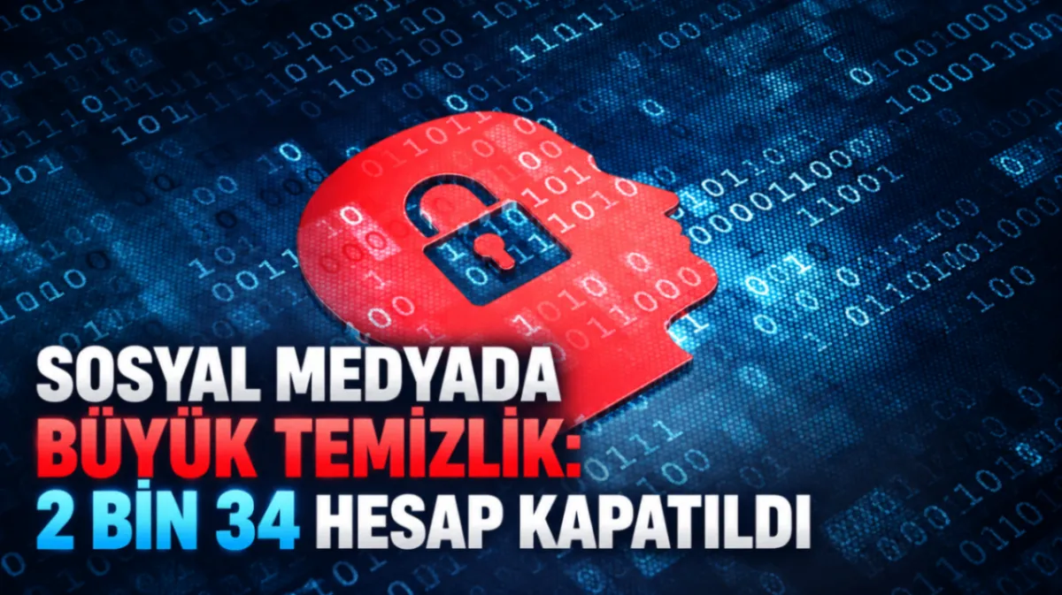 Sosyal medyada büyük temizlik: 2 bin 34 hesap kapatıldı