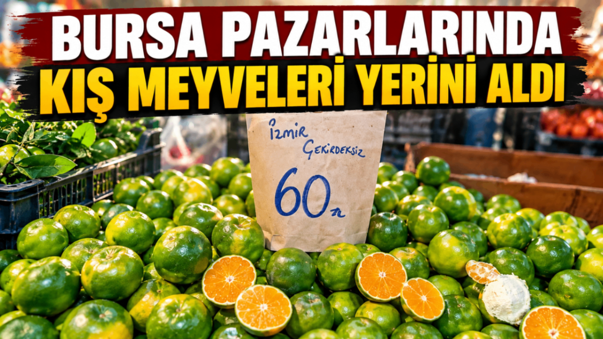 Bursa pazarlarında kış meyveleri yerini aldı!