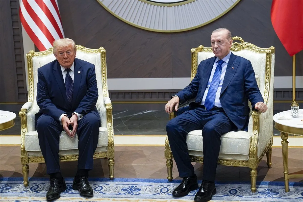 Cumhurbaşkanı Erdoğan - Donald Trump buluşmasından ilk görüntüler: