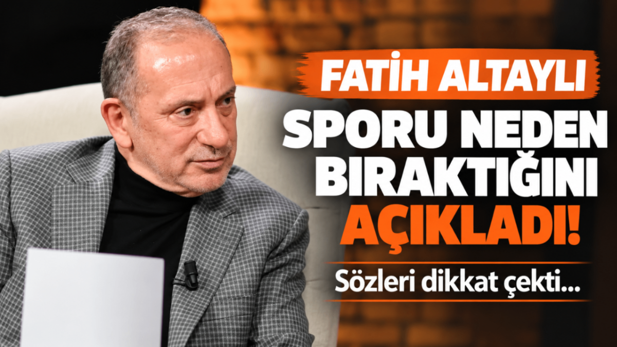 Fatih Altaylı sporu neden bıraktığını açıkladı! Sözleri dikkat çekti...