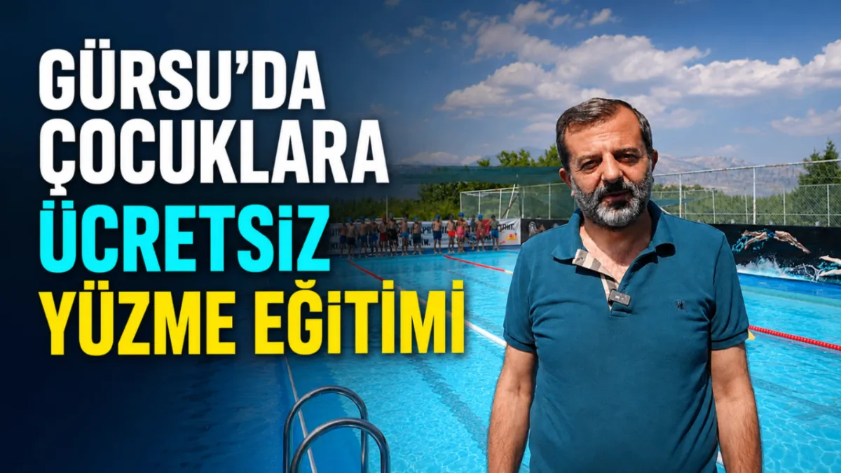  Gürsu’da çocuklara ücretsiz yüzme eğitimi