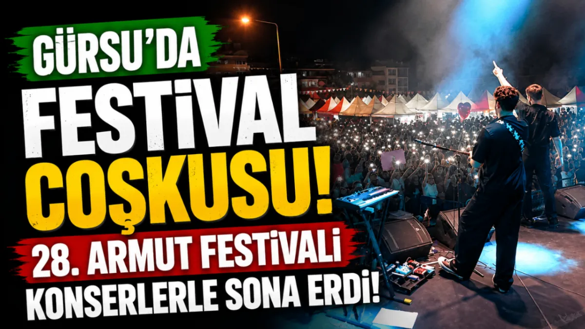 Gürsu'da festival coşkusu! 28. Armut Festivali konserlerle sona erdi