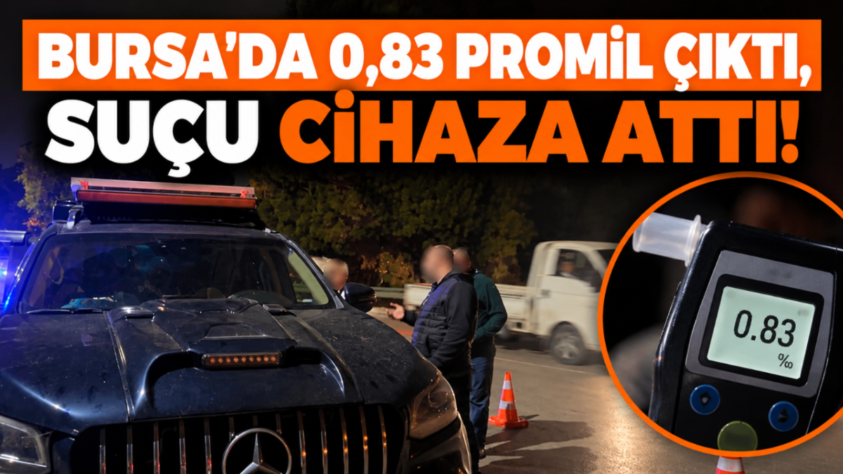 Bursa'da 0,83 promil çıktı, suçu cihaza attı!
