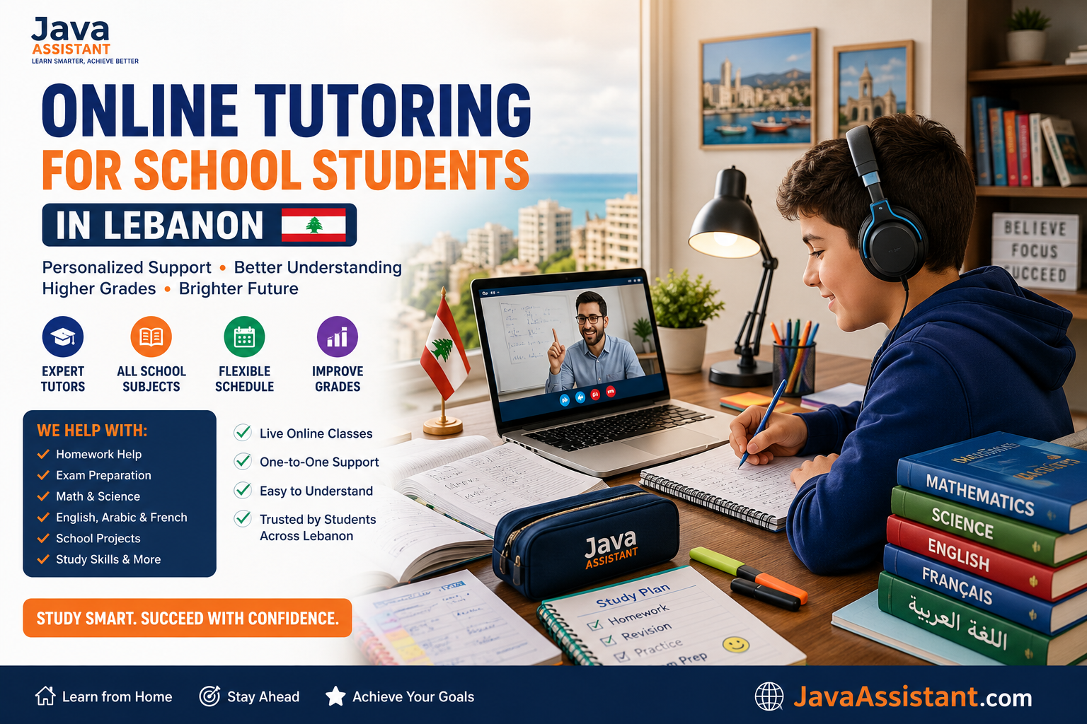 Online Tutoring for School Students in Lebanon