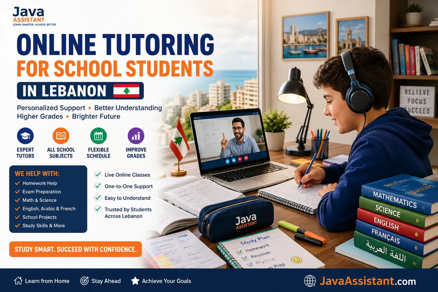 Online Tutoring for School Students in Lebanon