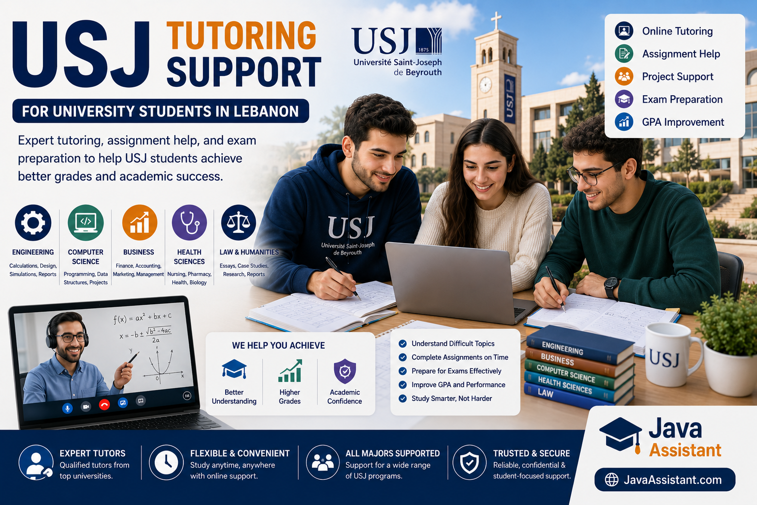USJ Tutoring Support for University Students in Lebanon