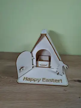 Lesena velikonočna hišica za eno velikonočno jajce