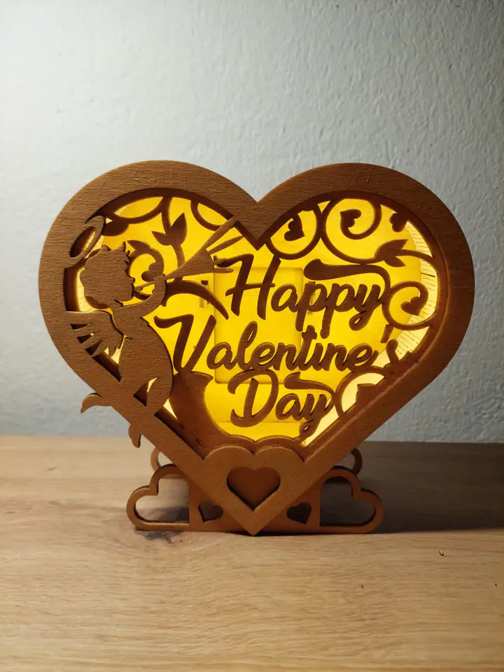 Srček za valentinovo z LED lučkami