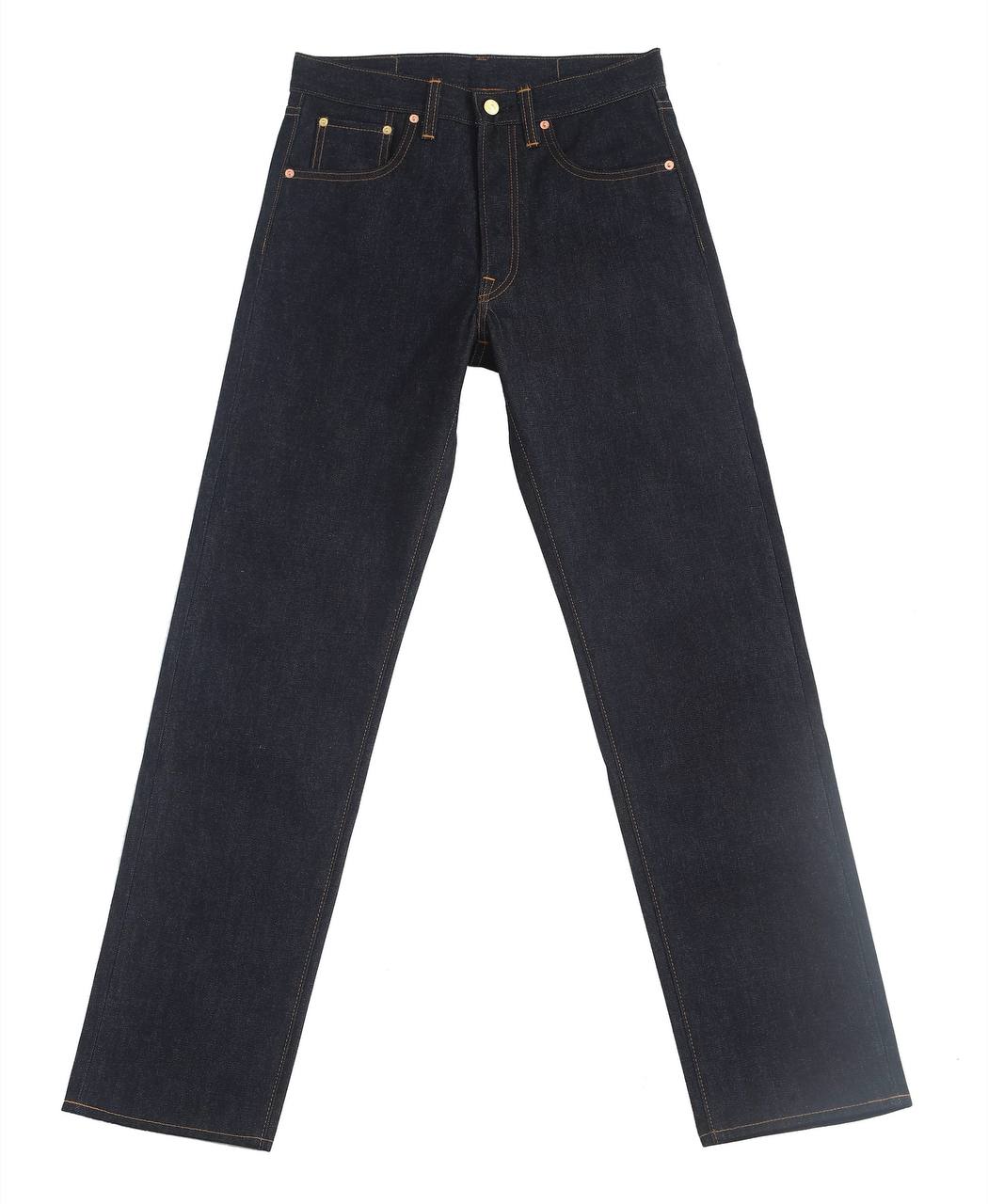 16.8oz Double Patches Selvedge Denim Jeans, Loose Fit