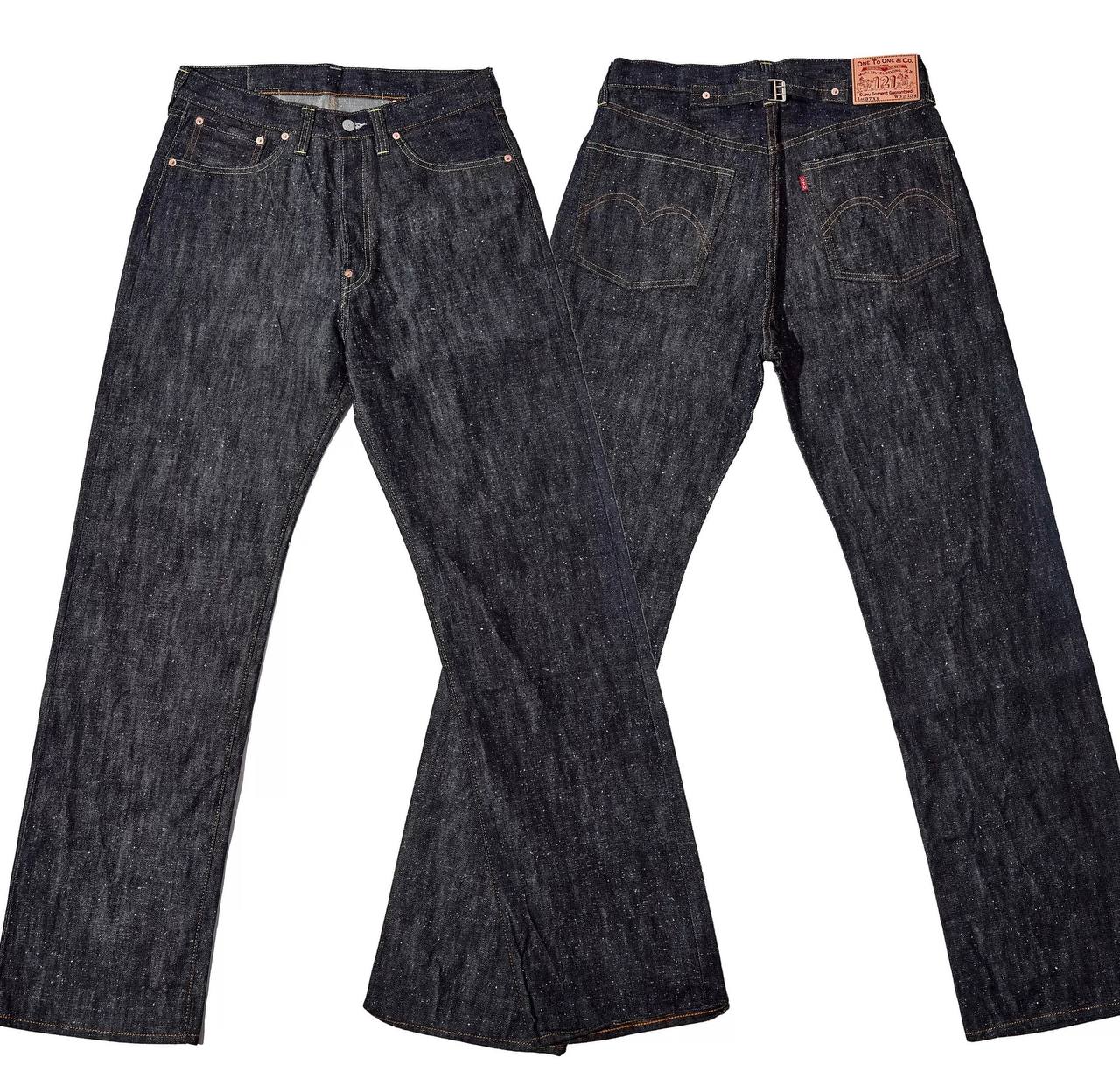 13.5oz Snowflake Nep Selvedge Denim Jeans, Loose Fit