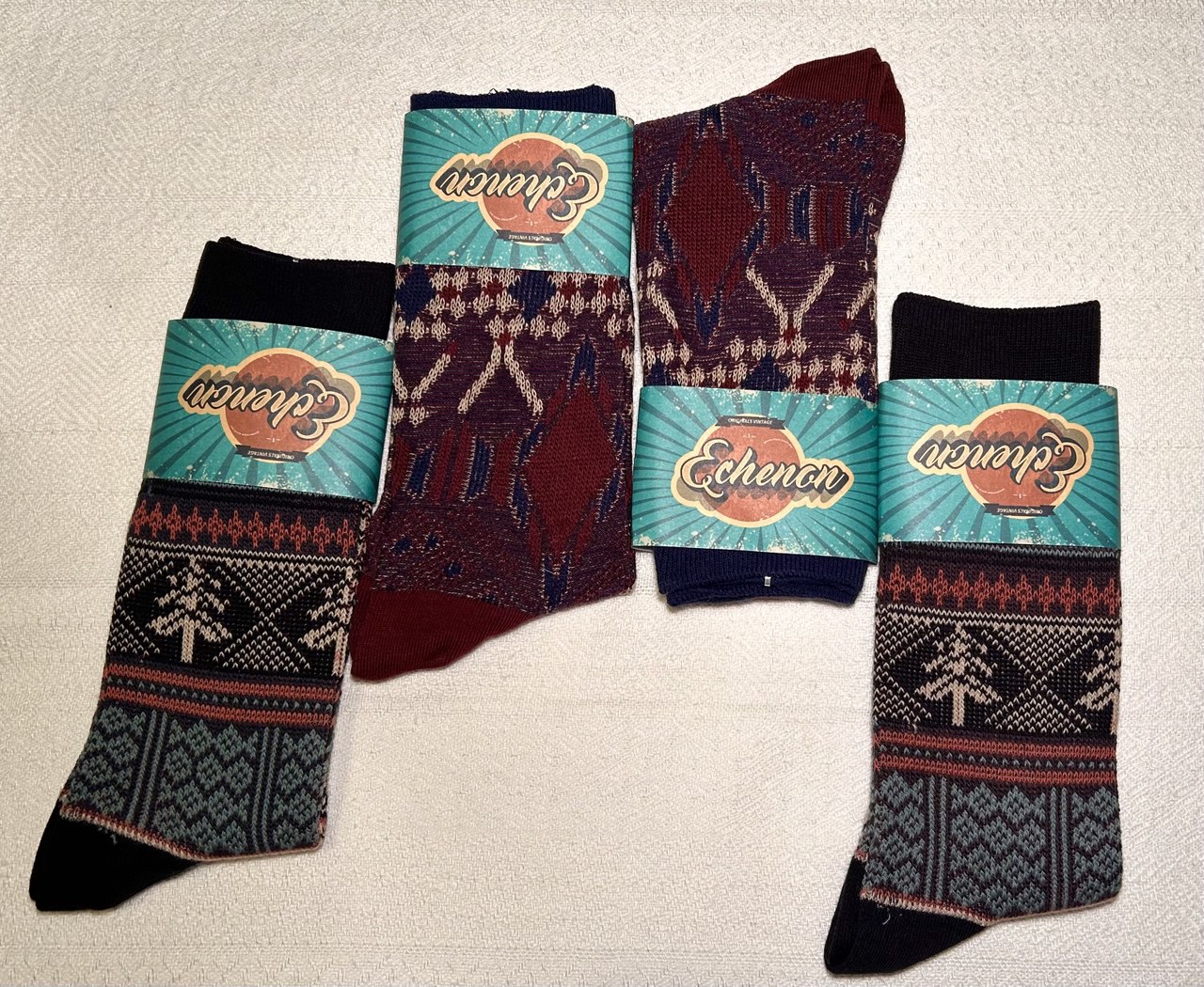 Thick Combed Cotton Blend Socks, red