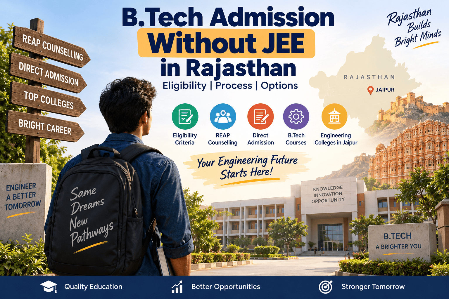 B.Tech admission without JEE in Rajasthan – eligibility and admission options
