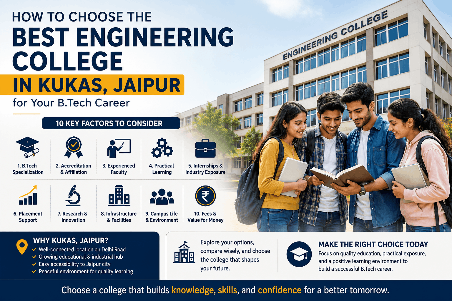 How to Choose the Best Engineering College in Kukas, Jaipur for Your B.Tech Career