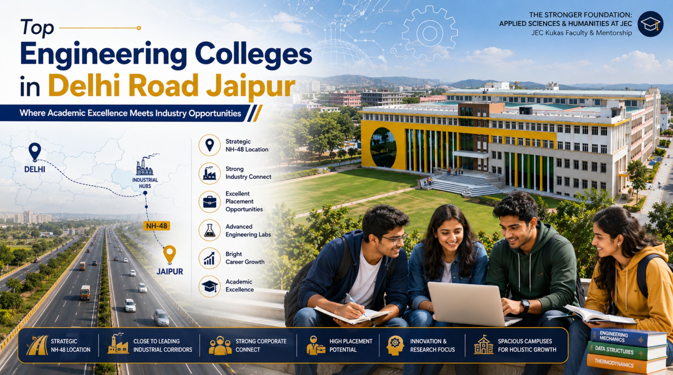 Strategic Hubs: Exploring the Top Engineering Colleges in Delhi Road Jaipur